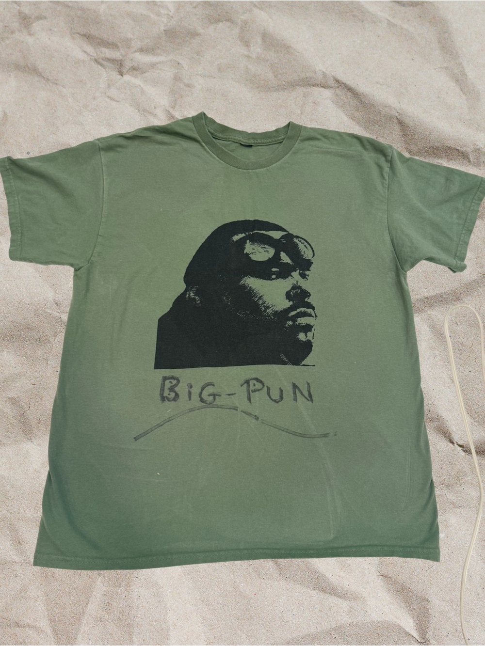 Big Pun Graphic Tee Green Rap Hip Hop T-Shirt Streetwear Y2K Style